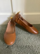 Gorgeous Ladies FitFlop Allegro Tan Soft Leather Ballet Pumps/Shoes, UK Size 4,