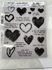 Tim Holtz Stampers Anonymous Love Notes Stamp Set Cling Rubber Stamps CMS477