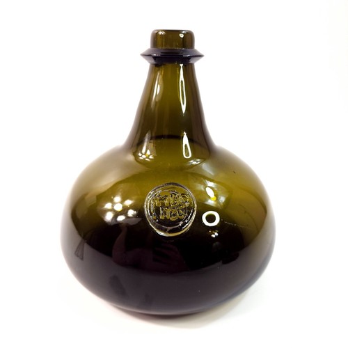 Hand blown dark - dark, green