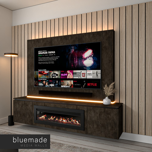 3000mm media wall furniture - 3000mm,