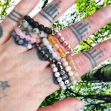 Quartz Ring 4mm Beaded