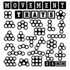 Wargaming movement trays - movement, 25mm
