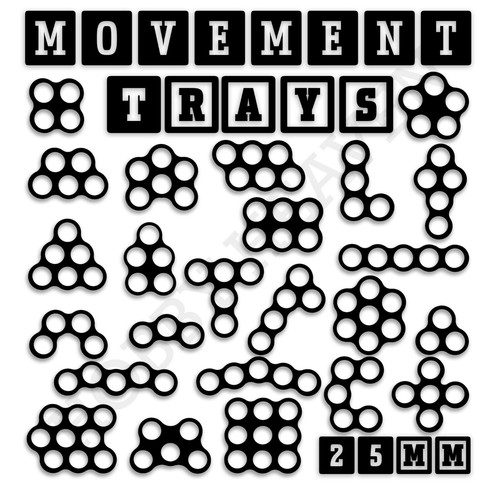 Wargaming movement trays 25mm - wargaming,