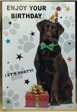 Cute Dogs & Puppies Birthday Cards Female Male Pug Cockapoo Labrador Sausage Dog