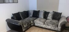 Silver crushed velvet sofa 4 seater- originally purchased from very 