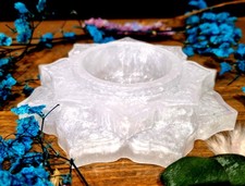 Candle Tealight Holder - Lotus Flower handmade Colour - White Pearl Essence 