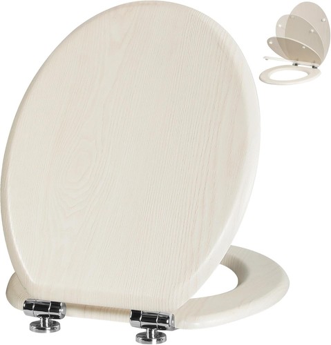 Natural wooden toilet seat oak - natural,
