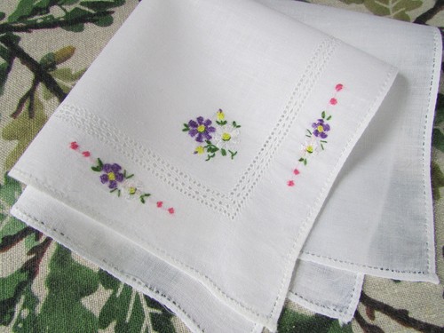 Vintage handkerchief hankie - vintage,