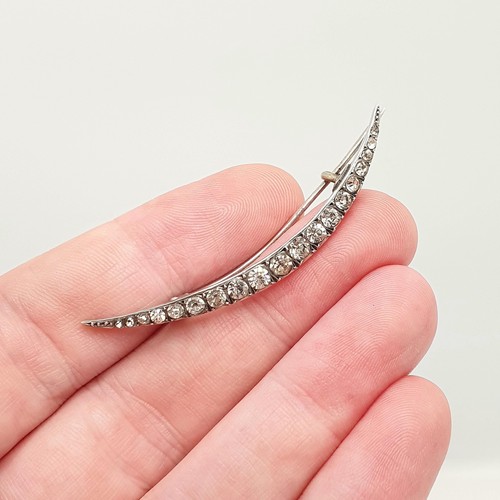 Antique solid silver crescent - solid,