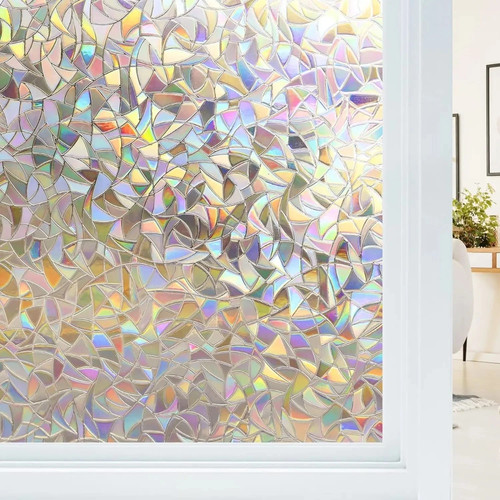 Rainbow frosted window film - frosted,