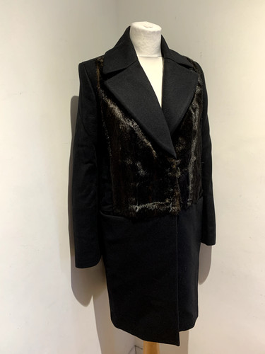 Zara coat long black winter - zara,