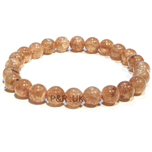 Natural sunstone bracelet 8mm - natural,