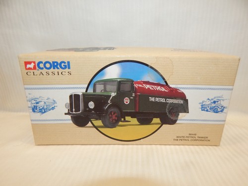 Corgi white petrol - petrol, tanker