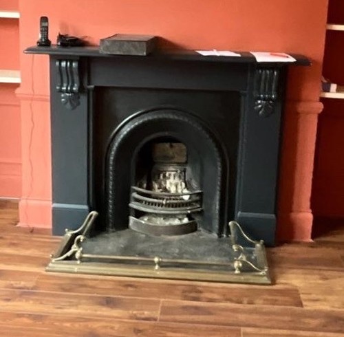 Fireplace brass fire - brass, fender