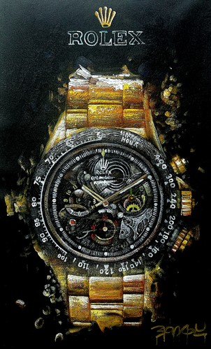 Rolex daytona gold abstract - rolex,