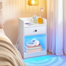 Bedside Table with Charging