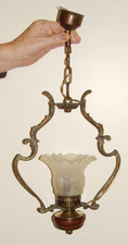 Vintage Pretty Electric "Oil Lamp" Style Ceiling Lamp - Not Tested