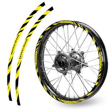 For KAWASAKI KX 250 89-07, 21-23 Wheel Sticker Rim 21" 19" Dirt Bike W02B Yellow