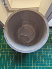 Indoor Plant Pots 12cm-Grey With Brown Stripe-Height 9,5cm