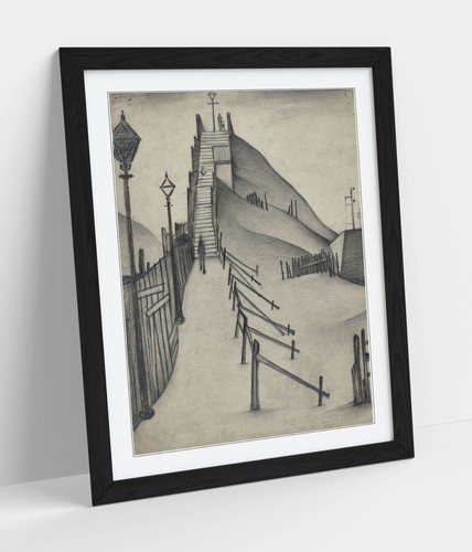 Lowry the steps framed - lowry,,
