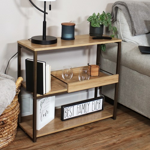 Industrial shelf sofa table - industrial,