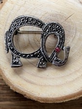 VTG Elephant Brooch Pin 925