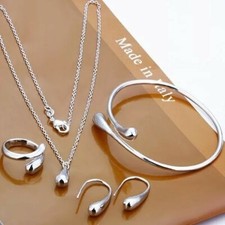 Summer Fashion Silver Drop Jewellery Set for Women Jeweller Gift Mother's Day