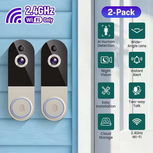 Wireless video doorbell - doorbell, camera