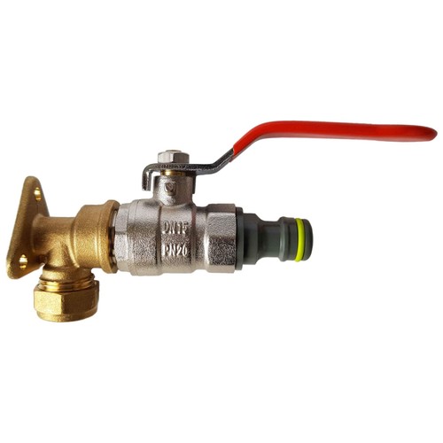 15mm brass wall - 15mm,