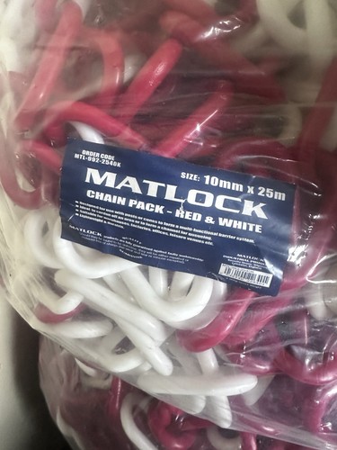 10mm 25m red and white - 25m,