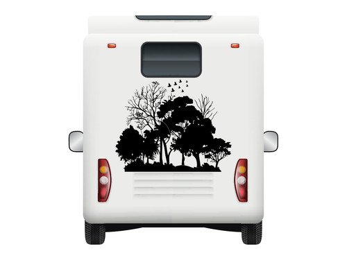 Camper forest decal - camper,