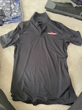 Callaway Odyssey Golf Polo Shirt Mens Medium Black White Opti-Dri Stretch