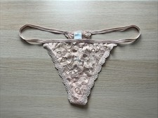 New Without Tags Gilly Hicks Nude Lace Thong Size Medium M