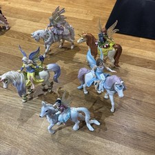 5 SCHLEICH Bayala Fairies riding unicorns bundle