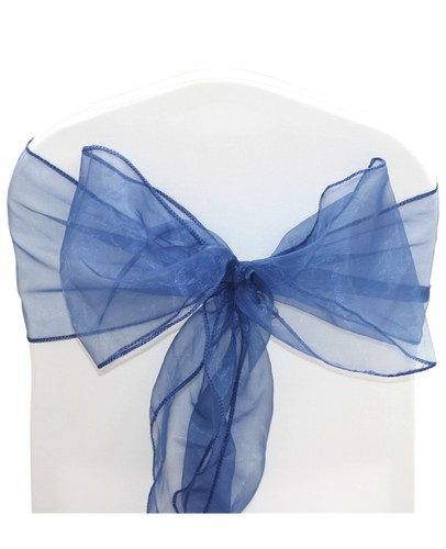 150x used navy blue - , organza
