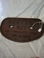 Cast Iron Wagon Plate