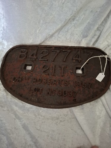Cast iron wagon plate - cast,