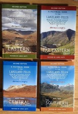 Set of Four Wainwright Lakeland Fells Second Edition Books by Chris Jesty.