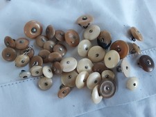 40x Faux Bone Buttons Vintage