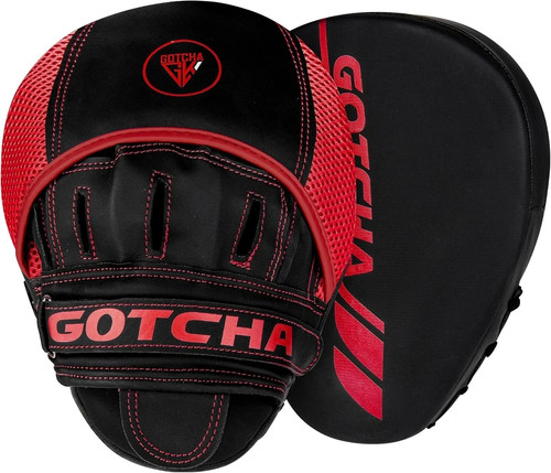 Red boxing focus pads - pads, curved