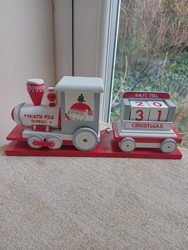 Wooden christmas santa train - wooden,