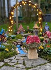 wooden mushroom hand carved