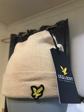 Lyle & Scott woven beanue hat