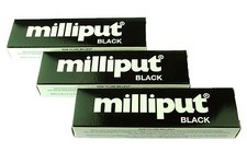 Proops Milliput Epoxy Putty, Black x 3 Packs. X1019b