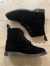 Dr Marten Velvet Evan 7 Eyelet Lace Up Boot Women’s UK Size 5 Black Velvet