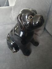 Very Cute Black Ceramic Puppy Ornament / Statue - Labrador?