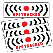 4 Stickers GPS Tracked Car Van