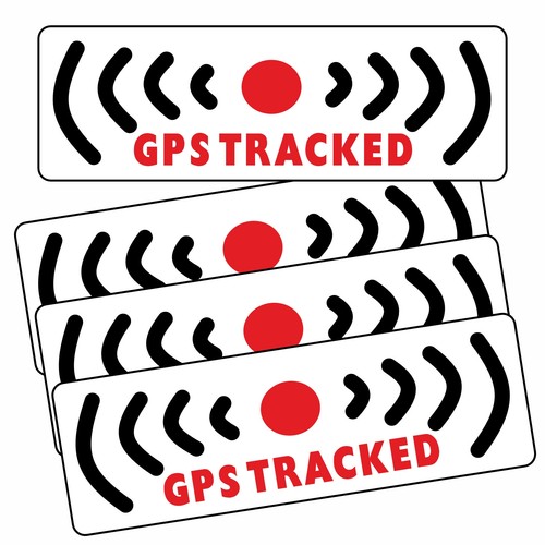 Stickers gps tracked car - stickers,