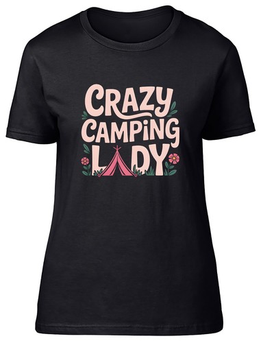 Crazy camping lady tent - crazy, floral