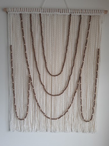 Macrame beaded wall hanging - wall,